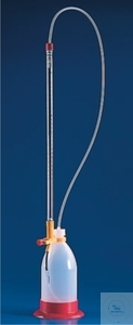 [7 010 125] (7 010 125) Schnellbetriebsbüretten, 25 : 0,1 ml, DIN-B,  autom. Büretten, Kunststoff-Bürettenrohr-(PMMA)  mit PE-Flasche und Plastikfuß.