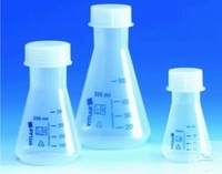 [7 025 005] Erlenmeyer-Kolben, 1 000 ml, GL 52  PP, transparent, mit Schraubkappe  VE = 4 Stück