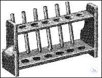 [9 010 002] REAGENZGLASSGESTELLE AUS HOLZ,  12 BOHRUNGEN, 120X210X75 MM 