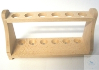 [9 020 002] (9 020 002) REAGENZGLASGESTELL, HOLZ,  HOHE FORM 2 ETAGEN,  190 X 210 X 70 MM, 12 BOHRUNGEN 