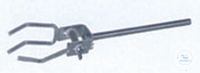 [7 400 670] (7 400 670) Stativklemme 3-Finger, aus Edelstahl, Länge 190 mm,  Spannweite bis 80 mm Ø, Finger mit Silikonüberzug