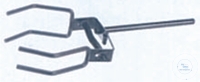 [7 400 712] (7 400 712) Stativklemme 4-Finger, aus Edelstahl, Spannweite   30-100 mm Ø, Länge 190 mm, Finger mit Silikon-Überzug
