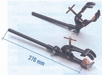 [7 400 720] Universalklemme, 4-Finger, Spannweite 0-80 mm,  um 180° drehbar, Finger mit Kork, 270 x 10 mm,  aus Metall
