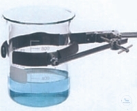 [7 400 750] Beaker clamps, chrome plated, length 400 mm, opening Ø 80-180 mm, finger with fibreglass coating 