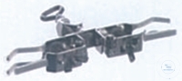 [7 400 771] (7 400 771) Bürettenklemme, aus Edelstahl, für 2 Büretten,  Spannweite Ø 0-20 mm, Finger mit Silikon-Überzug