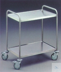 [7 400 991] (7 400 991) Labor-Transportwagen, 800 x 500 mm Bord-Mass,  3 Etagen, Gesamtbelastung 120 kg/max., aus Edelstahl