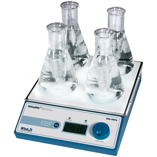 [DH.WMS03036] Magnetic stirrer MS-MP4 digital 4 places 1200rpm stainless steel plate