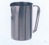 [7 405 191] Messbecher, 2000 ml, Ø: 130 mm, Höhe: 170 mm,  zylindrische Form, Graduierung 200 ml,  mit Ausguss,  Edelstahl
