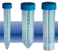 [7 274 304] Zentrifugenröhrchen, 50ml, 30x115mm,   mit Stehrand, mit roter Schraubkappe,  unsteril, graduiert, PP  Pack = 250 Stück
