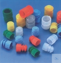 [7 274 373] Stoppers for test tubes Ø 16-17 mm,   Colour red, very tight seal, made of PP  Case = 1000 pcs.