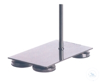 [7 400 001] (7 400 001) Stativplatten, 250 X 160 mm, Gewinde M10, 1 Fuss verstellbar,  mit rutschfestem Gummibelag, Edelstahl