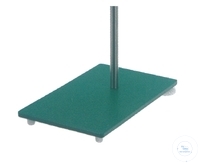 [7 400 012] Stativplatte 210 x 130 mm, Gewinde M10, ein Fuss  verstellbar, Stahl grün lackiert, Gewicht 1,8 KG