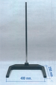 [7 400 050] (7 400 050) Stativ, 400 x 290 mm, U-Typ, Laenge 800 mm, Stange  aus Edestahl Ø 20 mm, sehr stabile Ausführung,  Gewicht 7 kg