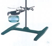 [7 400 080] Stativplatten, H-Typ, 210 x 200 mm, fuer Stabe bis Ø 12 mm,   Guss gruen lackiert, Gewicht: 1,2 kg  