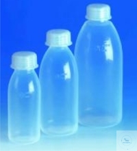 [7 175 102] Weithalsflasche, 500 ml, Gewinde S 40,   Ø 76 mm, Höhe 179 mm, mit Schraubkappe,  Temp.Beständigkeit -200+250°C, aus PFA