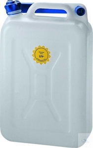 [7 190 001] CANISTER, PE, W.INSTALLED POURING SPOUT  THICK-WALLED, W.SCREW CAP.,  10 L,H.405 MM 264 X 130 MM  