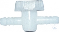 [7 249 001] (7 249 001) DURCHGANGSHAHN, PE, TÜLLEN A.Ø. 12,7 MM  MAX. DRUCK 0,3 BAR