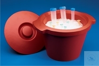 [7 256 104] DEWARGEFÄSS, EISEIMER AUS ROTEM PUR,  4,5 L, Ø 270 MM, WAND CA. 15 MM 