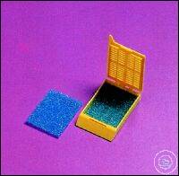 [7 127 105] (7 127 105) ZUBEHOER ZU EINBETTRAHMEN, EINBETT-SCHWAMM,   30 X 25 MM, BLAUER SCHAUMSTOFF  PACK  = 500 STUECK