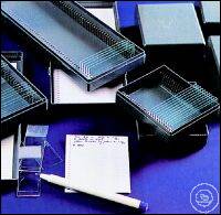 [7 131 002] AUFBEWAHRUNGSKAESTEN, MIT DECKEL, FUER  OBJEKT-TRAEGER 76 X 26 MM, F. 50 OBJEKTTRAEGER,  230 X 97 MM, HOEHE 35 MM,  VE = 6 STUECK  