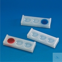 [7 133 200] SPOTTING TILES,PE,  WITH 3 ROUND CAVITIES  Ø 21 MM, 28 X 85 MM,  PACK = 10 PCS    