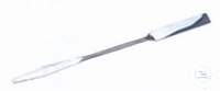 [7 412 042] Mikrodoppelspatel, eine Seite konisch, aus Stahl,  Länge: 210 mm, 50 x 7 mm, Teflon beschichtet