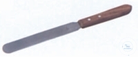 [7 412 123] Apothekerspatel mit flexibler Klinge, 150 x 22 mm,  Länge 250 mm, aus Edelstahl mit Holzgriff