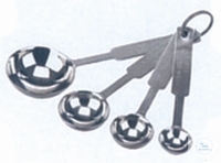 [7 412 300] Messlöffel-Satz, Messlöffel 1 / 2,5 / 5 / 15 ml  aus Edelstahl, Set mit 4 Stück