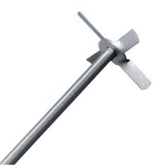[DH.WOS501015] Impeller, Propeller type, PL015, 4 blades, blade: 70 mm, rod Ø 8 mm, length: 500 mm, stainless steel
