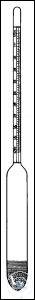 [8 564 005] DICHTE-ARÄOMETER, TEILUNGSLÄNGE: 160 MM,   GESAMTLÄNGE: 300 MM, 1.000-2.000 : 0,010 G/CM3  