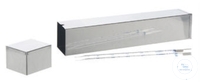 [9 326 002] Pipettenbüchse, rechteckig, 70 x 70 mm,  Gesamtlänge 290 mm, Silikon im Boden  und Deckel, sterilisierbar, Edelstahl