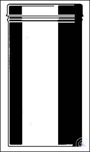 [9 330 003] (9 330 003) INSTRUMENTENBÜCHSEN, MIT  FUSS, AUS EDELSTAHL, 50X120 MM  