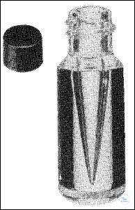 [9 358 101] (9 358 101) MIKRO-REAKTIONSGEFAESSE, M.GEWINDEKAPPE   BRAUN, KON.INNENRAUM, BODEN GESCHLIFFEN   0,1 ML, 34 X 13 MM, KAPPENGR. N-13,  VE = 12 STUECK 