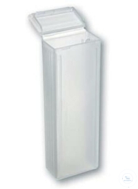 [9 900 705] (9 900 705) Aufbewahrungs- und Transportbehälter,  Plastik PP, transparent, eckig mit Deckel,   für 5 Objektträger  VE = 100 Stück