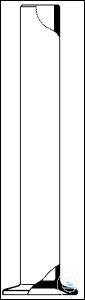 [5 628 004] (5 628 004) Zylinder mit Fuß, Rand rauh geschliffen,  Höhe: 200 mm, Ø: 40 mm,   hergestellt aus DURAN Rohr,   VE = 10 Stück   