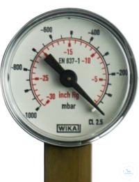 [5 661 003] Ersatzteil:  Manometer -1000 bis 0 mbar, -30 inch Hg bis 0,25 inch Hg,  relativer Druck