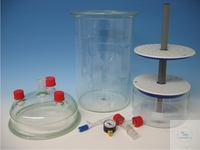 [5 661 005] (5 661 005) Ersatzdeckel mit NS 24/29 mit 3  Gewindeanschlüssen NW 200 mm