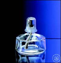 [5 760 100] (5 760 100) Spirituslampen, 100 ml, flache, kon. Form,  mit aufgeschl. Kappe, Borosilikatglas,   VE = 10 Stück