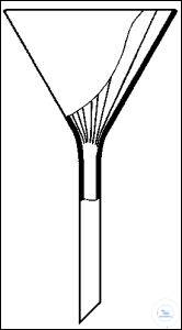 [5 780 005] (5 780 005) Trichter, Ø 200 mm, gerippt, im Winkel von 60 Grad,   Höhe 326 mm, hergestellt aus DURAN Rohr