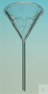 [5 780 080 B] Analysentrichter für Schnellfiltration,  Rand Ø A. 80 mm, Boro, Klarglas,  Stiellänge 150 mm, Stiel Ø A. 9 mm,  VE = 10 Stück