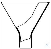 [5 790 001 B] Pulvertrichter, Winkel 60°, Ø A. 50 mm,  kurzer weiter Stiel, Borosilkatglas