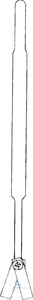 [1 487 111] Rührer  mit  beweglichen PTFE-Flügeln, Länge 350 mm,  Ø Welle 10 mm, Flügel 50 mm, passend für NS 29/32,  (Rundkolben 100 ml) GL 10 als Kupplungszapfen