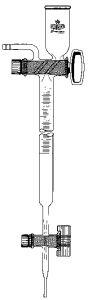 [2 970 000] (2 970 000) Gasbürette nach Bunte, 100 ml:0,2ml, Kl-A,  Gefäß-Inhalt 10 ml, Zweiweghahn, kompl.