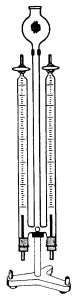 [2 980 002] (2 980 002) Glasteil mit 2 parallelen Röhren  für Wasserzersetzungsapparat  nach Hoffman