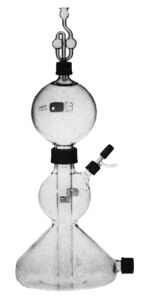 [2 989 900] (2 989 900) Gasentwicklungsapparat nach Kipp, 1 000 ml,  "neues Modell" hergestellt aus DURAN Rohr