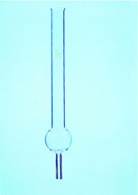 [2 110 100] (2 110 100) Chlorcalciumröhren (Trockenröhren)  mit 1 Kugel, gerade, L: 100 mm, I.Ø. 13 mm