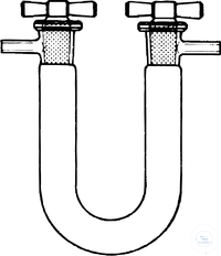 [2 114 250] (2 114 250) Chlorcalciumröhren, U-Form,  mit NS-Stopfen, L: 250 mm, NS 19/26