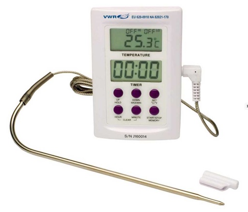 [620-0916P] Calibrated elctronical thermometer with stainless steel probe