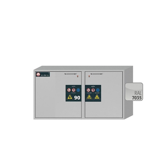[30365-001-30366] Asecos Kombi-Sicherheitsschrank K-UB-90 Modell K90.060.110.050.UB.2T