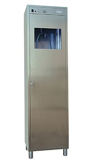 [UV-CABINET-H-NX-1/4E] UV-C Edelstahlschrank, 1 Tür, 4 Halterungen für endoskopische Sonden, 4x75W HO (IP20)